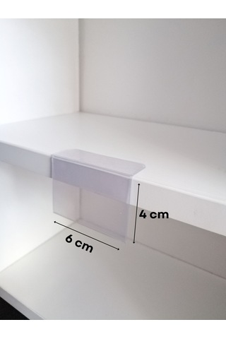 10 Adet Pvc Yapışkanlı Etiketlik Dik Açılı 6x4 Cm Raflar İçin