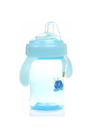 Baby Plus Antikolik Akıtmaz Kulplu Pp Bebek Alıştırma Bardak 240 Mavi