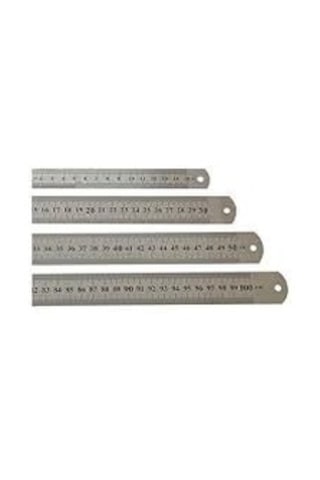 Paslanmaz Çelik Cetvel 60 Cm Gri