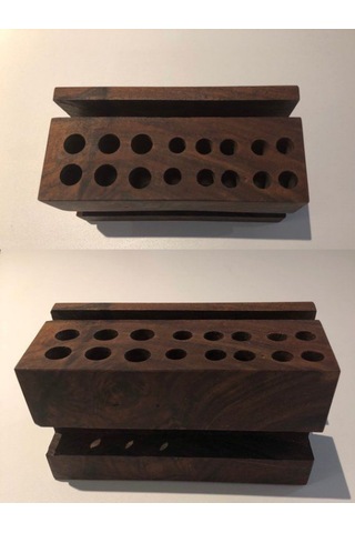 Masif Ceviz Ağacı Masaüstü Düzenleyici - Çok Gözlü Kalemlik