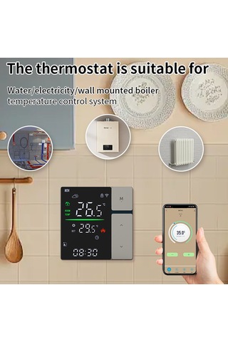 Wezone Sdm6-3a Wifi Akıllı Su Isıtma Termostati: Uzak Kontrol, Enerji Tasarrufu, Donma Koruma, Zaman Programlama