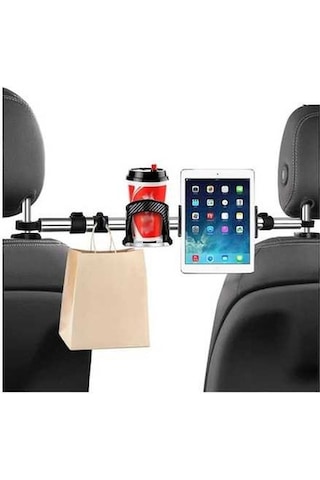 Wondernest 3'ü 1 Arada Araç Telefon Tutacağı, Bilgisayar Tutacağı, Kancalı Evrensel Alüminyum Boru Std