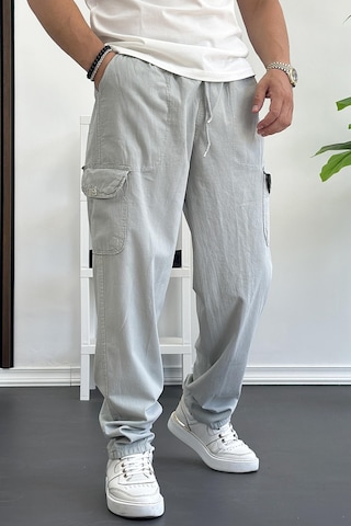 Edwoxmen Erkek Baggy Kalıp Kargo Cepli Pantolon Gri Edw131-gri Gri