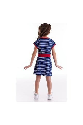 Denokids Mushi Cool Melon Çizgili Elbise Lacivert