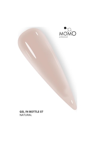Momo Professional Gel In Bottle No.07 Akıllı Fırçalı Protez Tırnak Jeli Natural 18 Ml