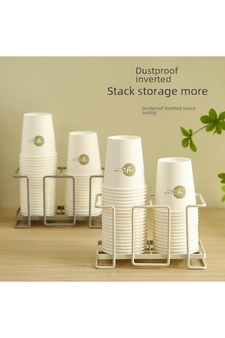 Youtek Ev Kullanıma İdeal Demir Çelik Kahve/çay Bardak Tutucu, Tekrarsız Bardak Depolama Ve Düzenleme İçin Çift Konumlu Minimalist Tasarım Sıcak Gri Diğer