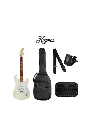 Kozmos Kgp-stg20hss-owh Beyaz Elektro Gitar Seti