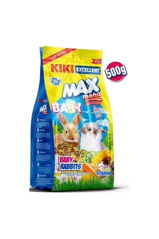 Kiki Excellent Kemirgen Max Menu Baby Rabbits Yavru Tavşan Yemi 500 G