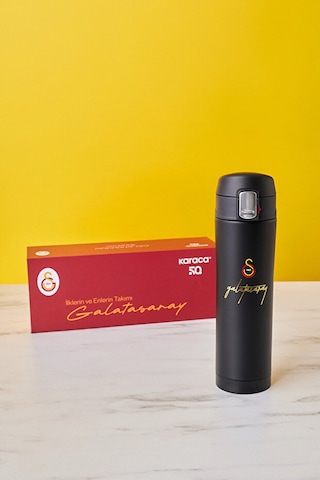 Karaca X Galatasaray Çelik Sızdırmaz Termos Kutulu 450 Ml Gümüş