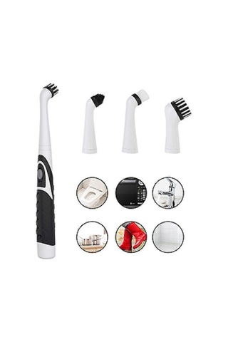 Elektrikli Temizleme Fırçası, 4'ü 1 Arada Ev Temizlik Fırçaları, Kullanışlı Kablosuz Küvet Fayans Fırçası, Ev İçin Salınımlı Temizleme Aracı