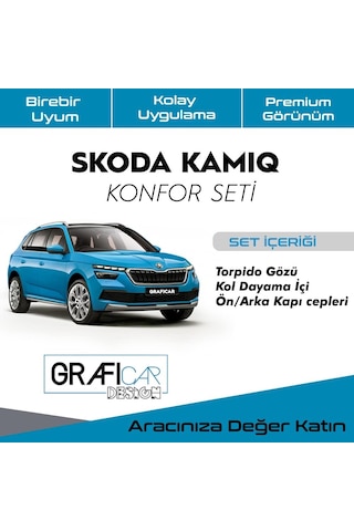 Graficar Design Skoda Kamiq Konfor Seti - Saklama Alanları Kumaş Kaplama-ses I Zolasyon Amaçli Ürün