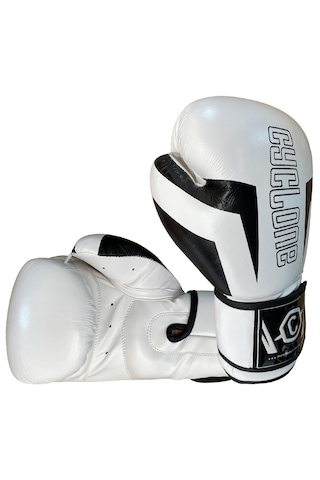 Cyclone Clash Orijinal Deri Boks Ve Kick Boks Eldiveni Beyaz