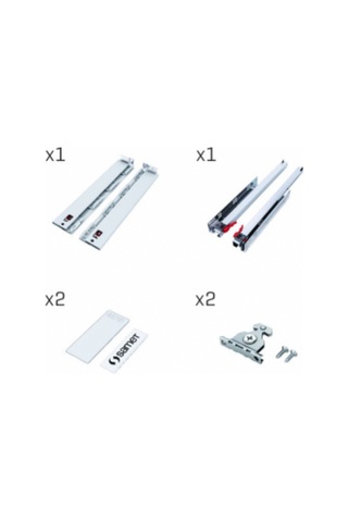 Alphabox Metal Yanaklı Çekmece Sis. 500 Mm-18Mm Antrasit