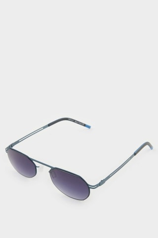 Defacto Erkek Küçük Oval Gri Metal Çerçeve Füme Cam UV Güneş Gözlüğü F0494AXNS