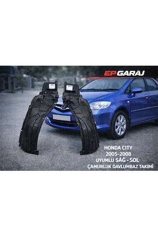 Honda Cıty 2005 2008 Uyumlu Sağ & Sol Çamurluk Davlumbaz Takımı