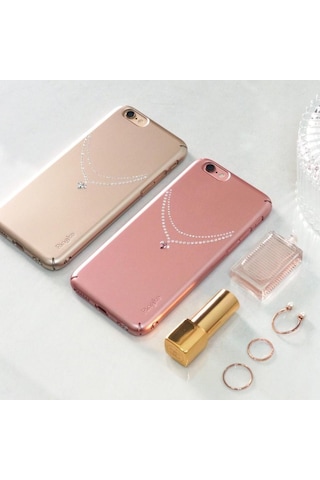 Ringke Noble Slim Apple Uyumlu iPhone 6s Plus/ 6 Plus İle Taşlı Kılıf 4 Tarafı Saran Tam Koruma Royal Gold