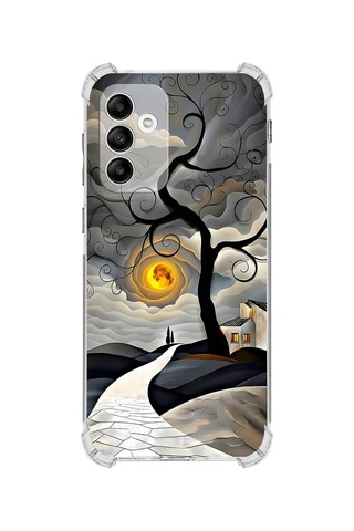 Printify Samsung Galaxy M13 İle Uyumlu Simya Serisi Sarmal Yolculuk Tasarımlı Uv Baskılı Köşe Korumalı Antişok Kılıf Şeffaf