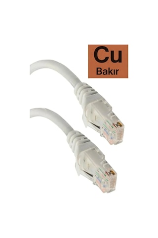 50 Metre %100 Cu Tam Bakır 23 Awg Cat6 Rj45 Jacklı Lan Internet Data Network Adsl Modem Kablosu