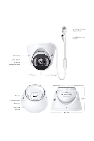 Tp-lınk Vıgı Insıght S455 5mp 2.8mm Full Color 30mt Ip67 Kamera