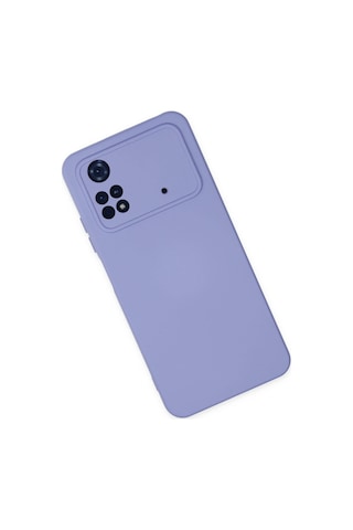 Cosmotex Newface Xiaomi Poco M4 Pro 4g Kılıf Nano İçi Kadife Silikon - Lila
