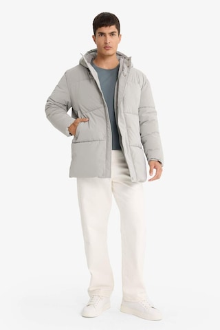 Defacto Su İtici Regular Fit Kapüşonlu Cepli Astarlı Rüzgar Geçirmez Fermuarlı Parka F0431ax25wngr454 Gri-gr454