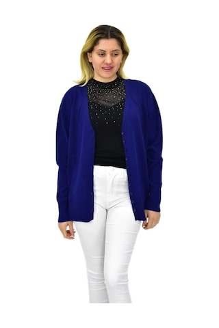Kadın Triko Spor Hırka Bgl-st04087 Lacivert