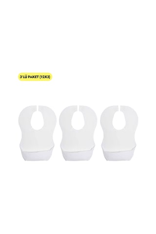 Sevi Bebe 2619 Kağıt Mama Önlüğü 12x3 Beyaz