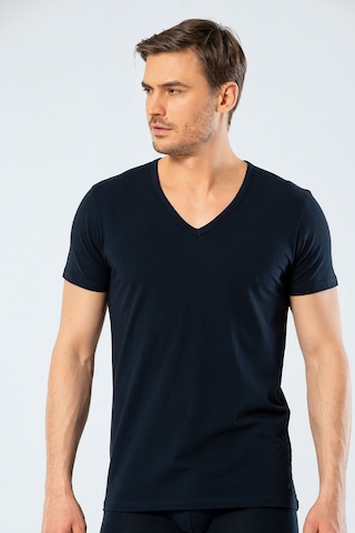 Cacharel Erkek Derin V Yaka Likralı T-shirt 1306/lacivert Lacivert