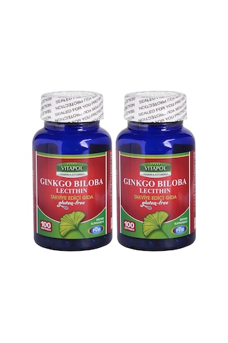 Vitapol Ginkgo Biloba Lecithine "Gluten Free" 100 Softgels 2 Adet