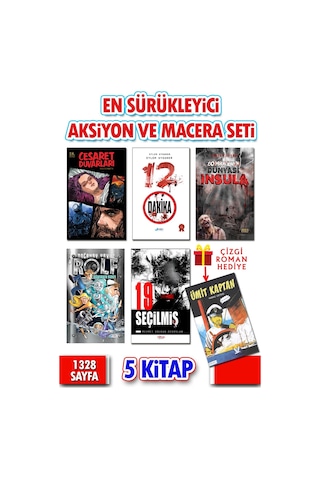 En Sürükleyici Aksiyon Ve Macera Romanları Seti 6 Kitap