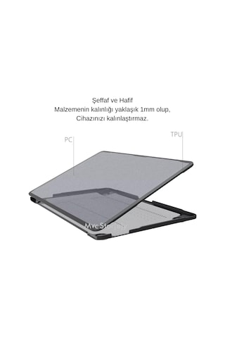 Macbook Air Kılıf 15.3 İnç M2-m3-m4, Tpu Outdoor Air 15 A2941 A3114 A3241 İle Uyumlu Siyah