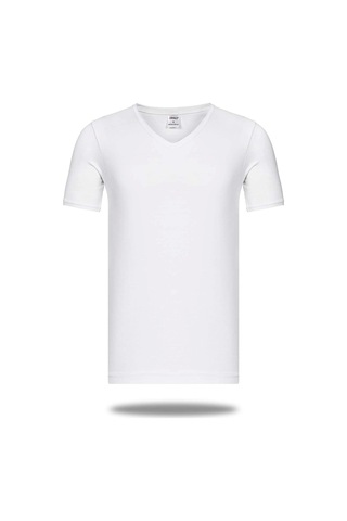 Star 206 Modal Yarım Kol V-yaka T-shirt Atlet Beyaz