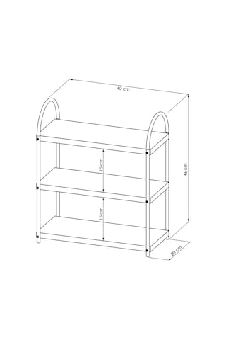 Bello Mutfak Rafı Tezgah Üstü 3'lü Oval 50 Cm Siyah-beyaz Siyah-beyaz