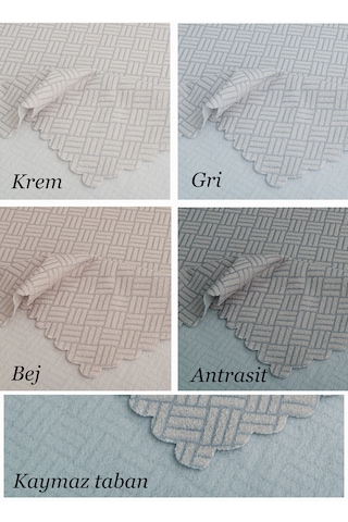 Kaymaz Tabanlı Koltuk Örtüsü 175x215 Cm Altı Polarlı, Örme Kumaş, Çekyat Ve Kanepe Uyumlu Krem