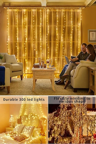 Technojet 3x2 metre 200 Ledli Dekoratif Peri Telli Perde Led Işık Gün Işığı
