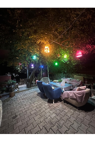 Alaçatı Ağaç Feneri - 10 Lu Renkli Dış Mekan Aydınlatma Plastik Gövde + E27 Duy