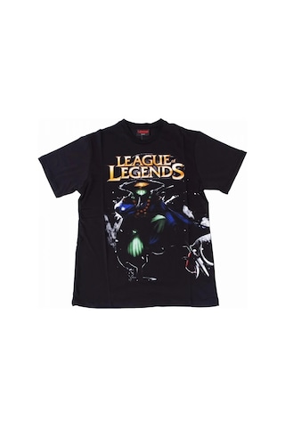 League Of Legends No:1 Tişört Siyah Çok Renkli