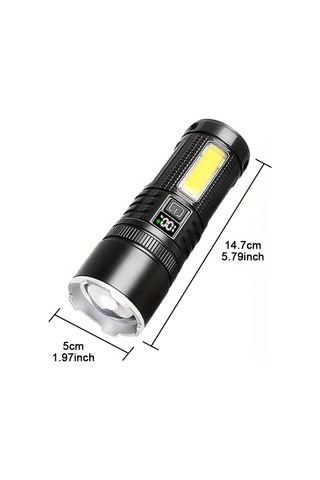 Xuweiwei 1 Bilgisayar Yeni 2025 Modeli 5200mah Bataryalı Cob Yan Işık Dahili Yüksek Parlaklık Uzun Süreli Çalışma Wl-25 Uzun Menzilli Lamba Altın