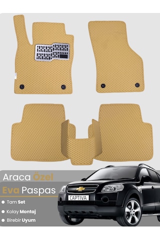 Chevrolet Captiva 2006-2011 Uyumlu Eva Paspas Tam Set Araca Özel,su Geçirmez,kolay Montaj 698