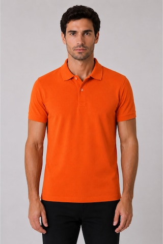 Parshey Regular Fit %100 Pamuk Polo Yaka Yarım Kollu Basic T-shirt Turuncu Parshey Regular Fit %100 Pamuk Polo Yaka Yarım Kollu Basic T-shirt Turuncu