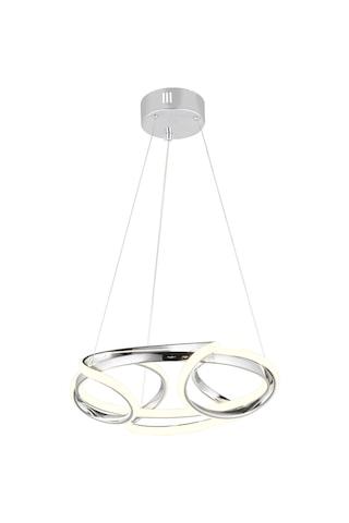 Ld 061 K Topsuz Model Krom 3 Renkli Salon Ve Oturma Odası İçin İdeal Alüminyum Avize, 50x90 Krom