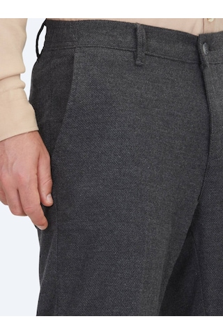 Kip Antrasit Dokuma Jogging Fit Casual Yün Karışımlı Pantolon Antrasit
