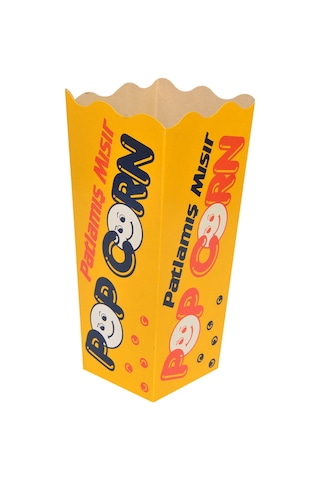 Patlamış Mısır Cips Popcorn Kutusu 1500'lü Paket 6 x 6 x 16 CM