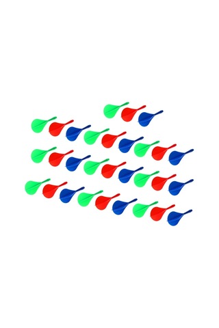 Homyl 30 Parça Çok Renkli Dart Şaft Uçuş Kombo Seti Balon Şekilli