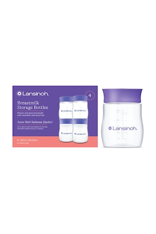 Lansinoh® Anne Sütü Saklama Şişeleri 4 Adet 160 ML