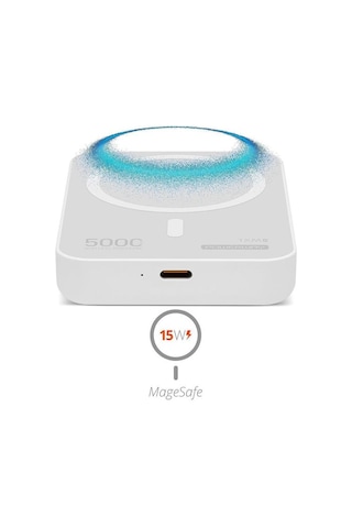 Powerway 5.000mah Pd15w Magsafe Kablosuz Wireless Taşınabilir Şarj Cihazı Beyaz Powerbank Txm5 Beyaz