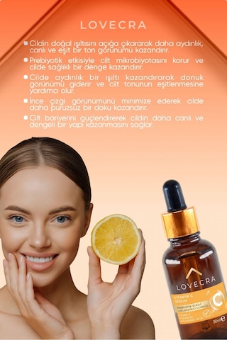 Vitamin C Serum B3 Vitamini Hyaluronic Acid Aydınlatıcı Nemlendirici Günlük Cilt Serumu 30 Ml