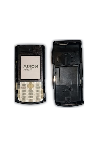 Nokia N72 Kapak Nokia N72 Uyumlu Siyah Kapak Ön Kapak Arka Kapak