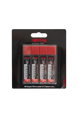 Super Polimer Kurşun Kalem Ucu 2b , 4'lü Paket, 0.7 Mm - 2094211 Siyah