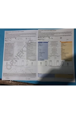 Kaza Tutanağı 3 Yaprak Örnk Sayfa Ve 2 Nüsha Tutanak 20 Adetli Pk